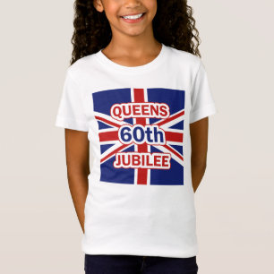 Flagga för jack för sextionde diamantjubileum f t-shirt