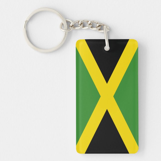 Flagga för Jamaica Nyckelring (Framsidan)