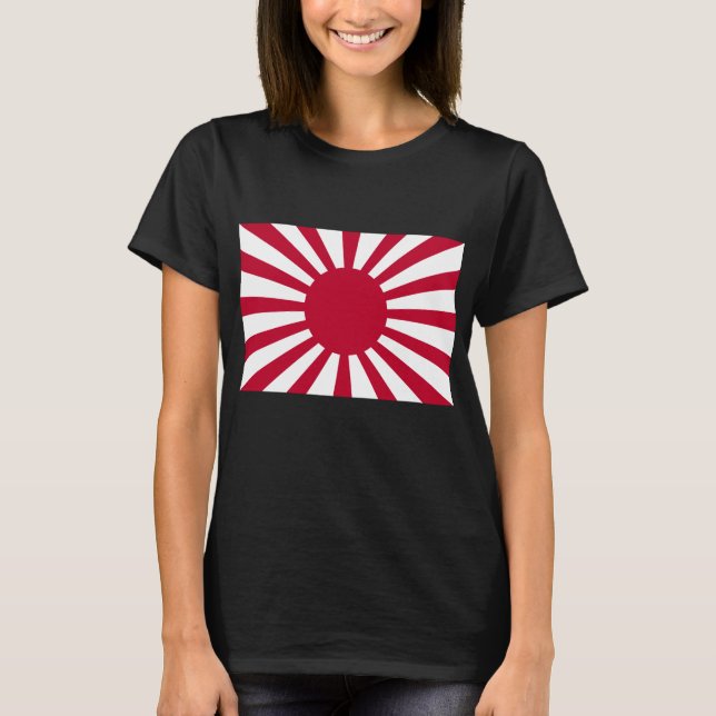 Flagga för Japan resningsol T-shirt (Framsida)
