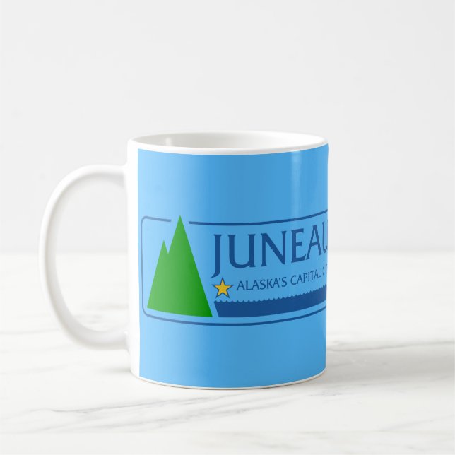 Flagga för Juneau, Alaska Kaffemugg (Vänster)