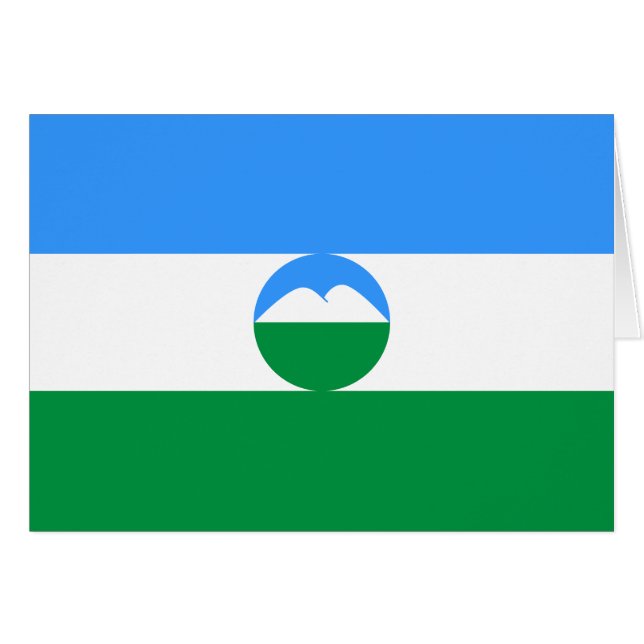 Flagga för Kabardino-Balkarien Hälsningskort (Framsidan Horizontal)