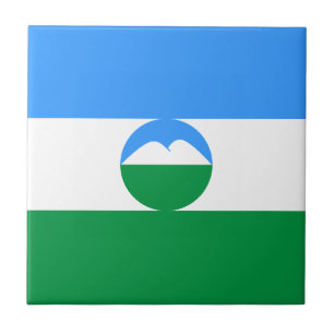 Flagga för Kabardino-Balkarien Kakelplatta