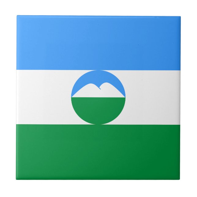 Flagga för Kabardino-Balkarien Kakelplatta (Framsidan)