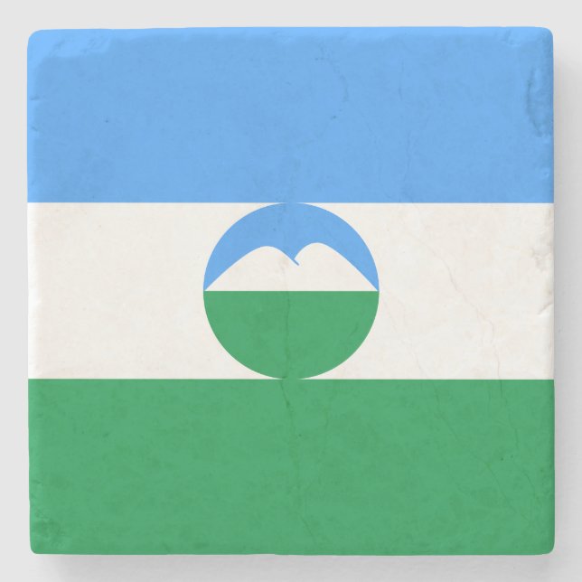 Flagga för Kabardino-Balkarien Stenunderlägg (Framsidan)