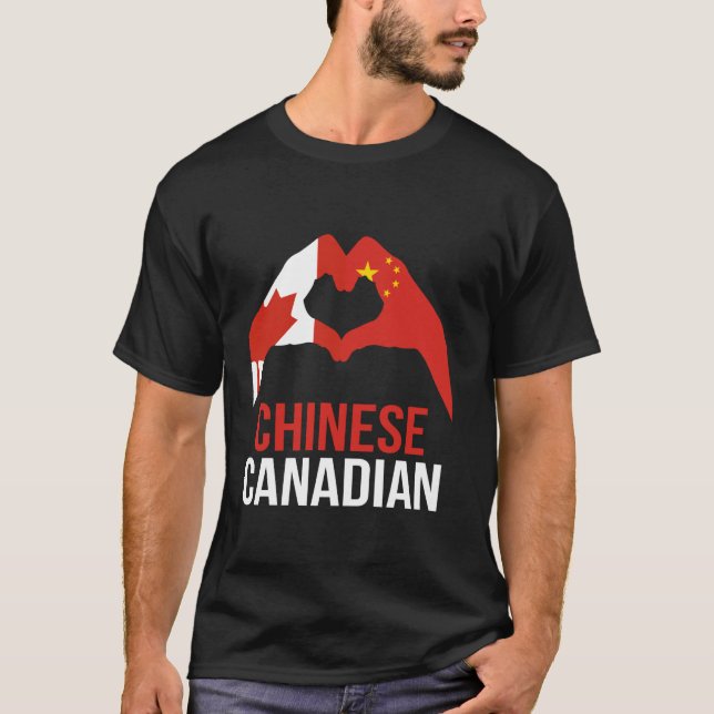 Flagga för kanadensisk kanadensisk China T Shirt (Framsida)
