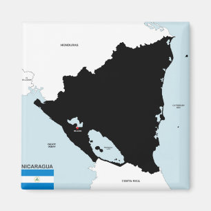 flagga för karta för nicaragua land politisk magnet