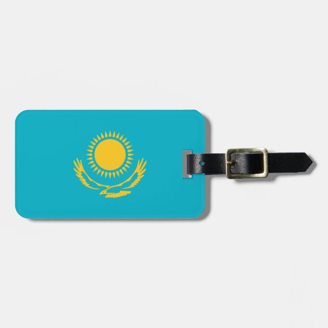 Flagga för Kazakstans Easy ID Personal Bagagebricka (Horisontell Framsida)