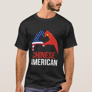 Flagga för kinesisk amerikansk China T Shirt