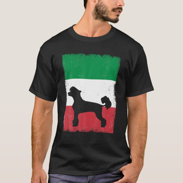Flagga för kinesiska Hund, Italien, italienska Vin T Shirt (Framsida)