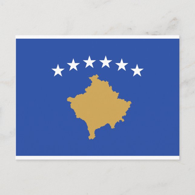 Flagga_för_Kosovo Vykort (Framsida)