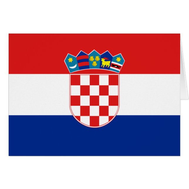 Flagga för Kroatien Hälsningskort (Framsidan Horizontal)