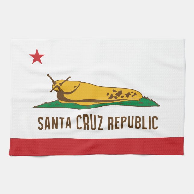 Flagga för kula för Santa Cruz republikbanan Kökshandduk (Horisontell)