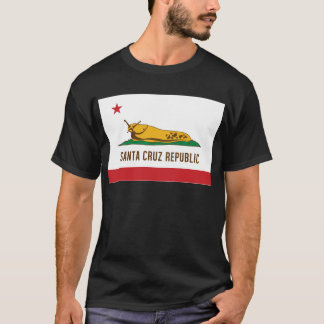 Flagga för kula för Santa Cruz republikbanan T-shirt