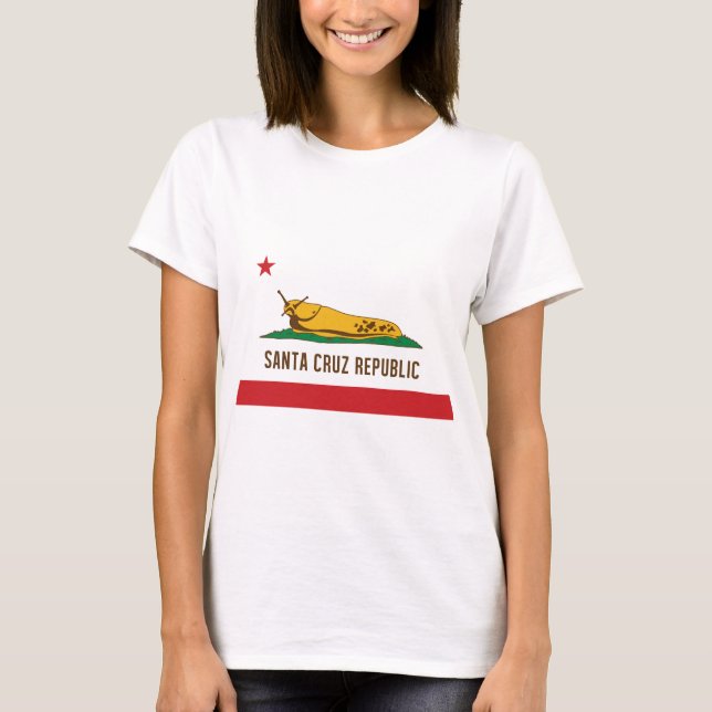 Flagga för kula för Santa Cruz republikbanan Tee (Framsida)