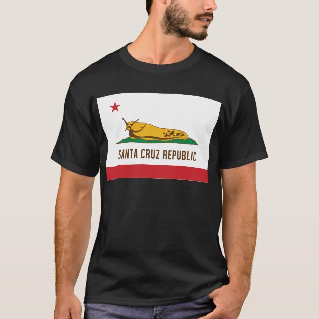 Flagga för kula för Santa Cruz republikbanan Tee (Framsida)