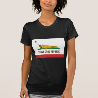 Flagga för kula för Santa Cruz republikbanan Tee Shirt
