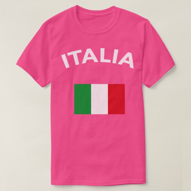 Flagga för kursiv Italien T Shirt (Design framsida)
