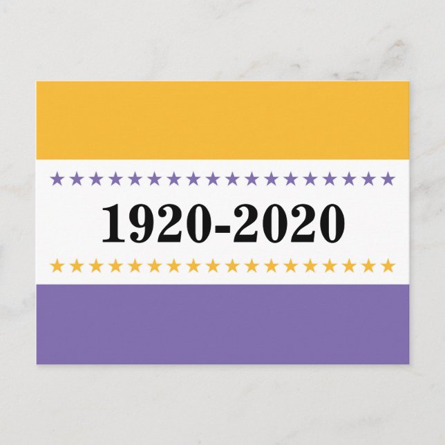 Flagga för kvinnor 100 år vykort (Framsida)