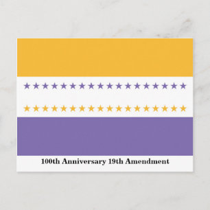 Flagga för kvinnor 100 år vykort
