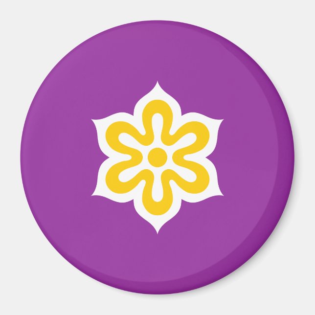 Flagga för Kyoto prefektur, Japan Magnet (Framsidan)