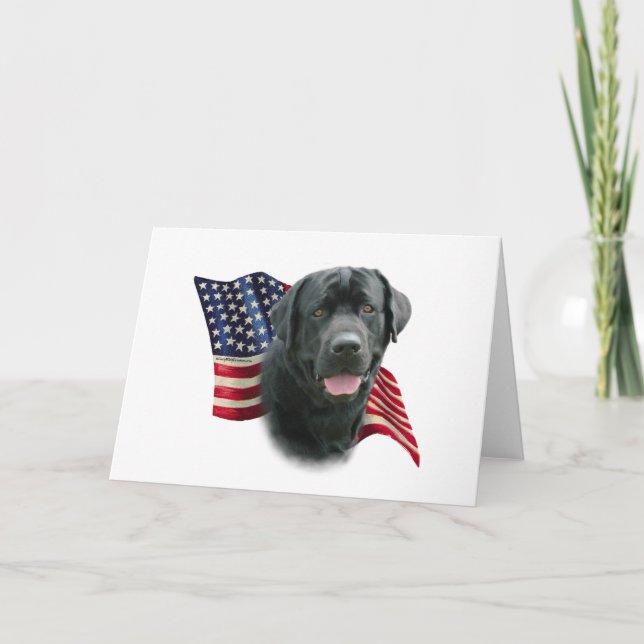 Flagga för Labrador Retriever (blk) Kort (Framsida)