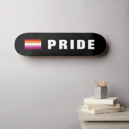 Flagga för Lesbisk av anpassningsbar för HBT-Pride Mini Skateboard Bräda 18,5 Cm