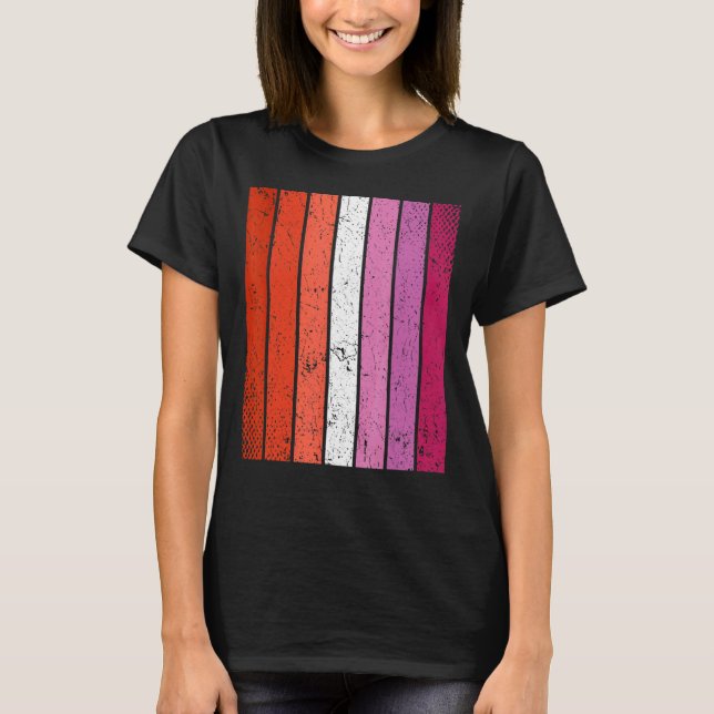Flagga för Lesbisken Proud LGBT T Shirt (Framsida)