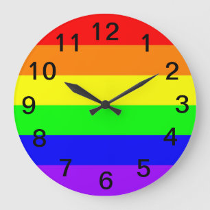 Flagga för LGBT-gay prideregnbåge! Time för Stor Klocka