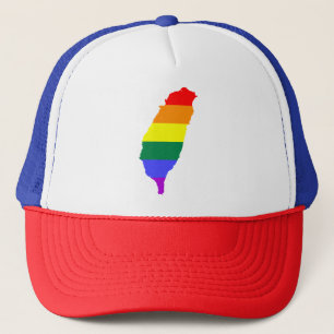 Flagga för LGBT-regnbågegay pride av Taiwan Keps