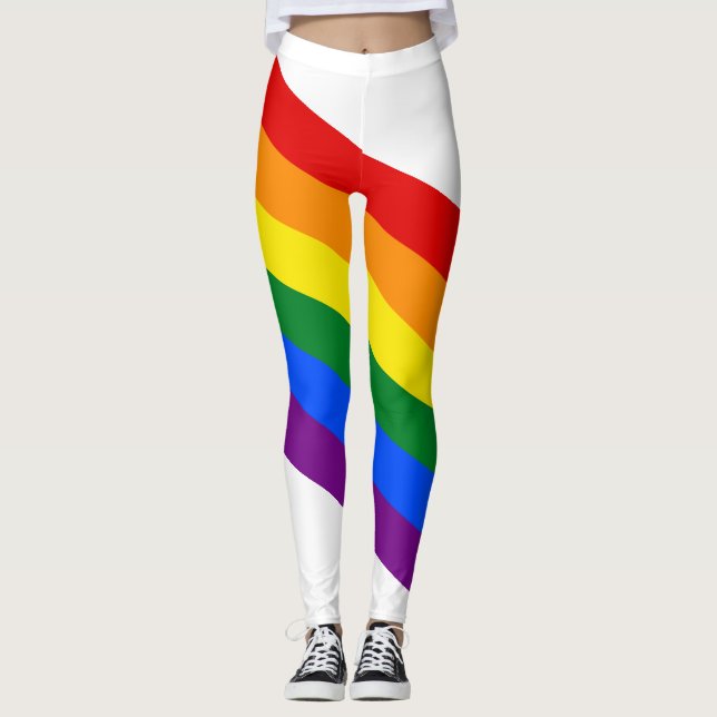 Flagga för LGBT-regnbågegay pride Leggings (Framsida)