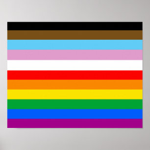 Flagga för LGBTQ+-förlopp Poster