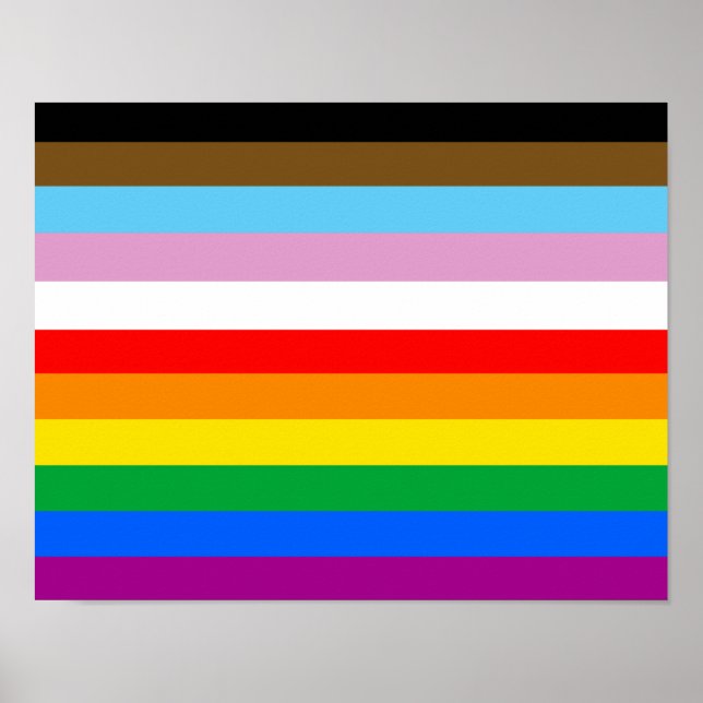 Flagga för LGBTQ+-förlopp Poster (Framsidan)