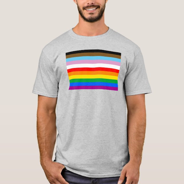 Flagga för LGBTQ+-förlopp T Shirt (Framsida)