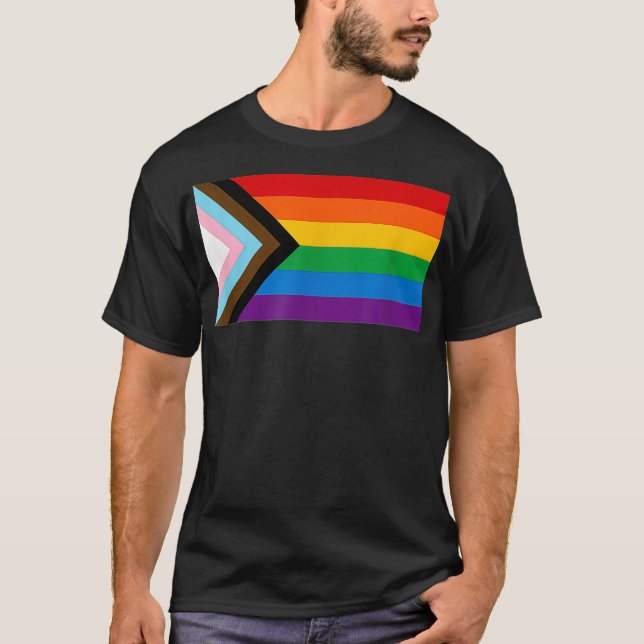 Flagga för LGBTQ-förlopp  T Shirt (Framsida)