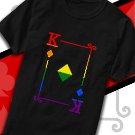 Flagga för LGBTQ-Pride-uppspelningskort med Kung-k T Shirt