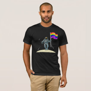 Flagga för LGBTQ-prideregnbåge - astronaut på T Shirt