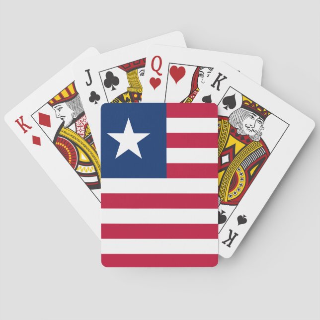 Flagga för Liberia medborgarevärld Casinokort (Baksidan)