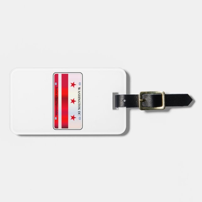 Flagga för licensieringsplats för Washington DC Bagagebricka (Horisontell Framsida)