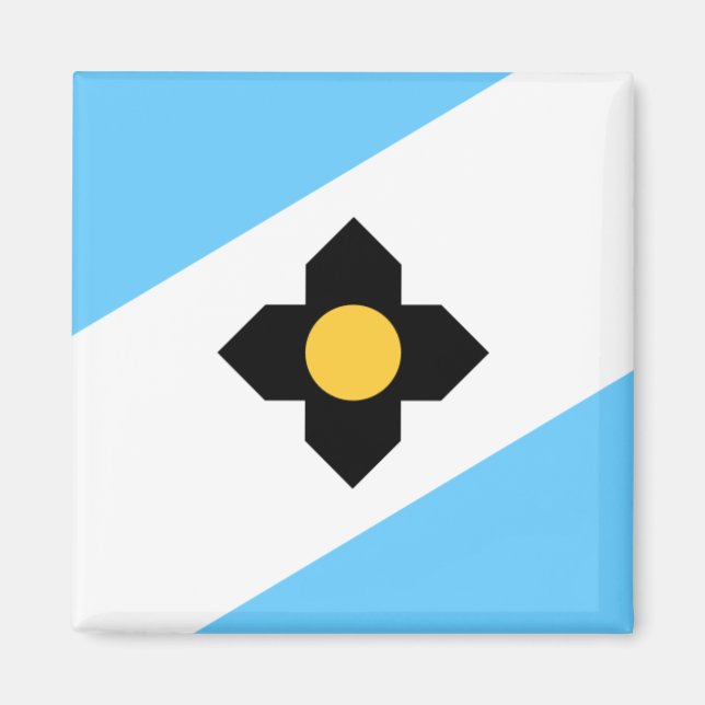 Flagga för Madison, Wisconsin Magnet (Framsidan)