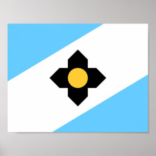 Flagga för Madison, Wisconsin Poster