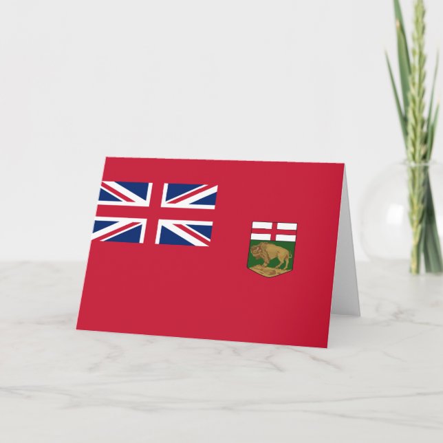 Flagga för Manitoba Kort (Framsida)