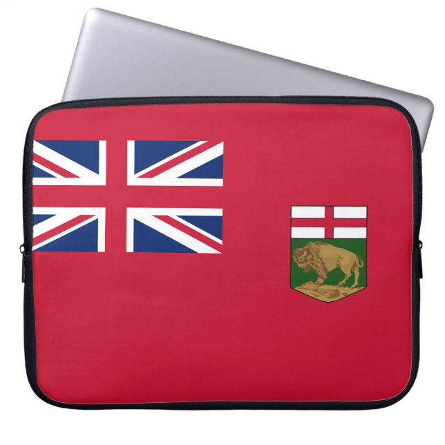 Flagga för Manitoba Laptop Fodral (Framsidan)