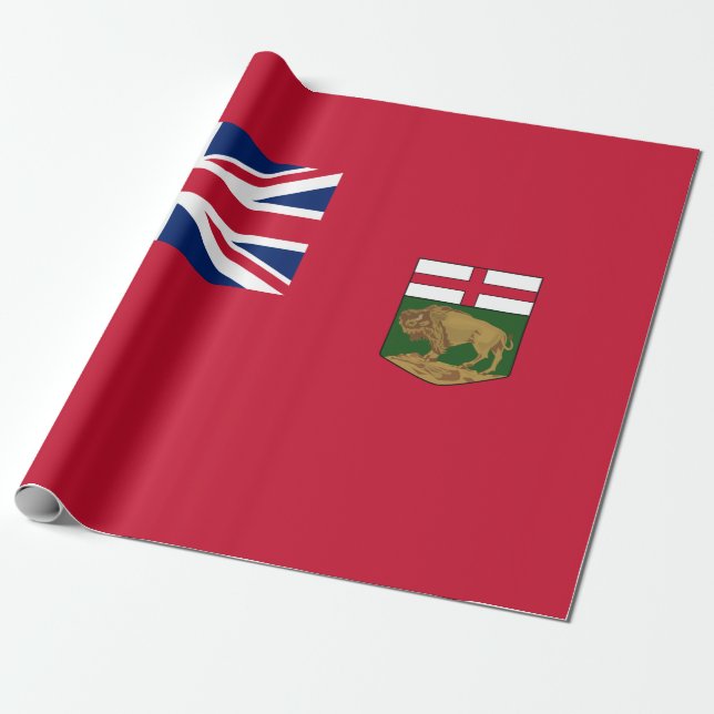 Flagga för Manitoba Presentpapper (Utrullad)