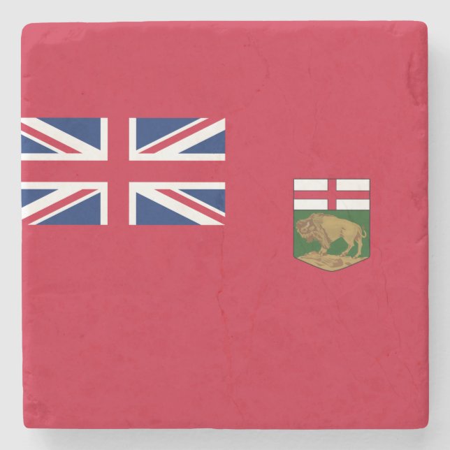 Flagga för Manitoba Stenunderlägg (Framsidan)