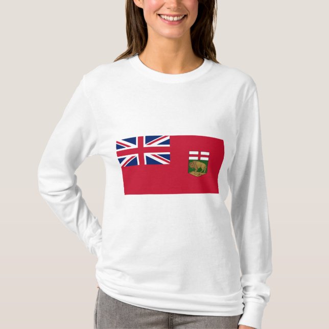 Flagga för Manitoba T Shirt (Framsida)