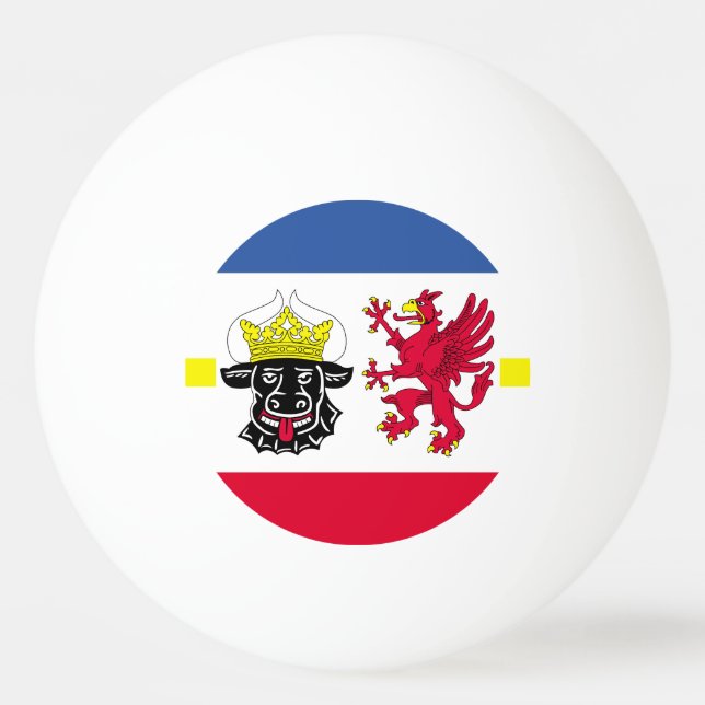 Flagga för Mecklenburg-Vorpommern Pingisboll (Framsidan)