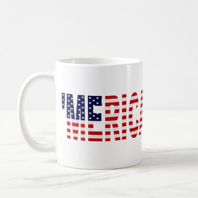 'Flagga för MERICA US Kaffemugg (Vänster)