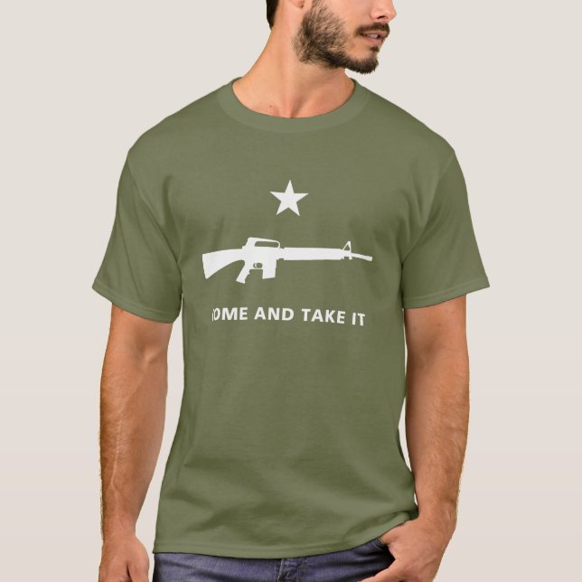 FLAGGA FÖR MOLON LABE M16 GONZALES T SHIRT (Framsida)