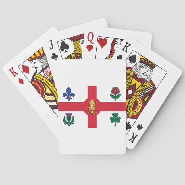 Flagga för Montréal, Québec Casinokort (Baksidan)