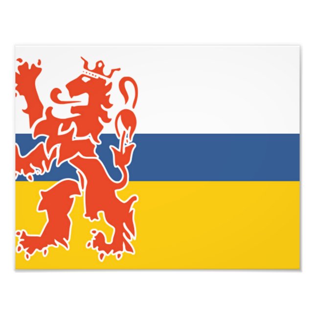 Flagga för nederländska Limburg Fototryck (Framsidan)